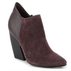 Crown Vintage Naydine Womens Boots Size 11 Tan Suede  Ankle Booties dark plum